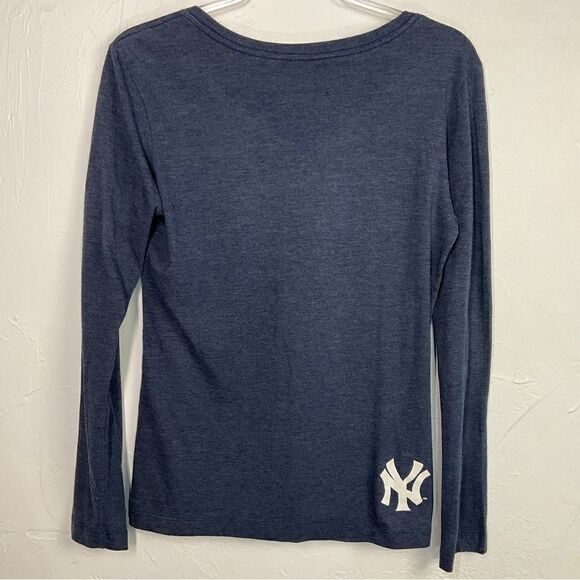 Nike 2012 Blue White New York Yankees Long Sleeve Shirt Medium - Picture 6 of 8